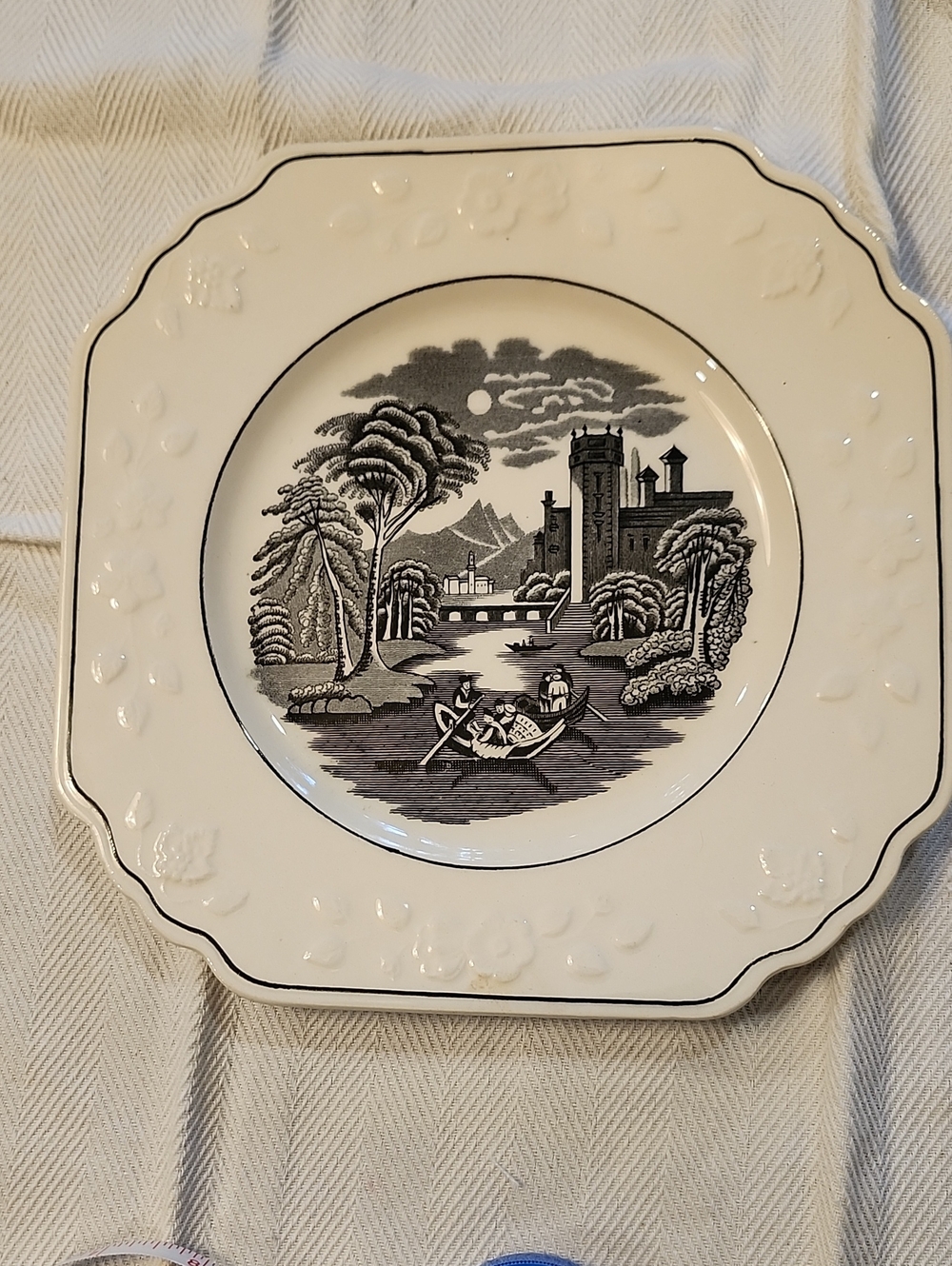 Wedgewood Classic Black and White Scenic 8 1/2" Plate - Elegant Home Dining